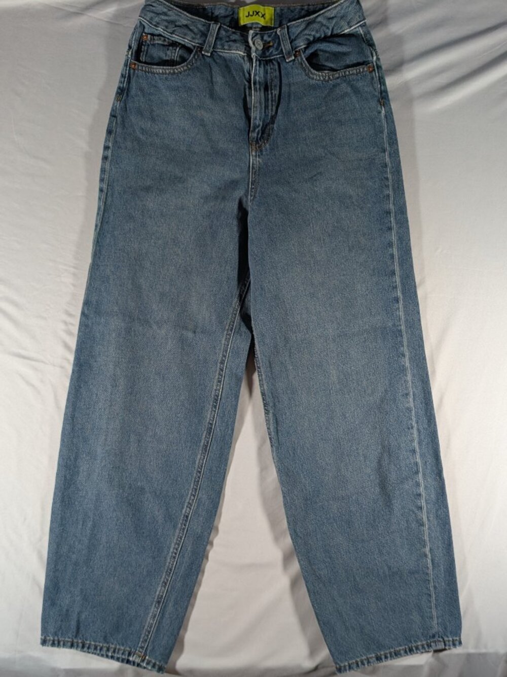 JJXX Baggy Mid Waist Relaxed Denim Jeans W25 L32 Medium Wash Y2K